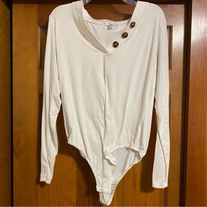 White Long Sleeve Body Suit